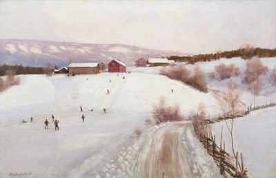 Winter in Noorwegen door Nils Hansteen