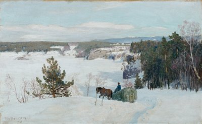 Winterlandschap door Nils Hansteen