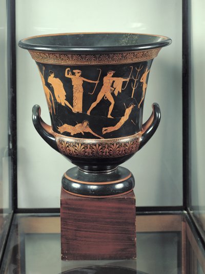 Attische roodfigurige calyx-krater die de dood van de Niobiden toont, ca. 460-50 v.Chr. door Niobid Painter
