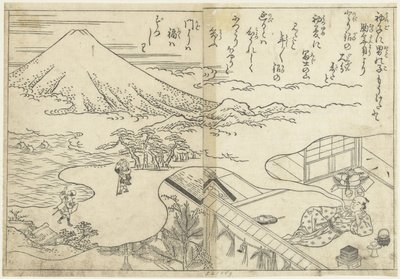 Dromend over de Fuji door Nishikawa Sukenobu (attributed to)