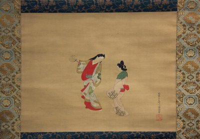 Vrouw en Bediende, 18e eeuw door Nishikawa Sukenobu