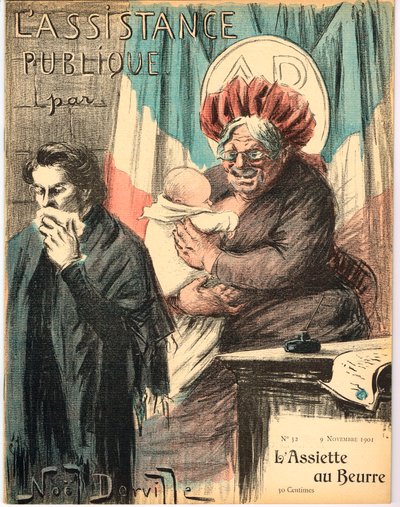 Omslag van The Butter Plate, Satirisch in Kleuren door Noel Dorville