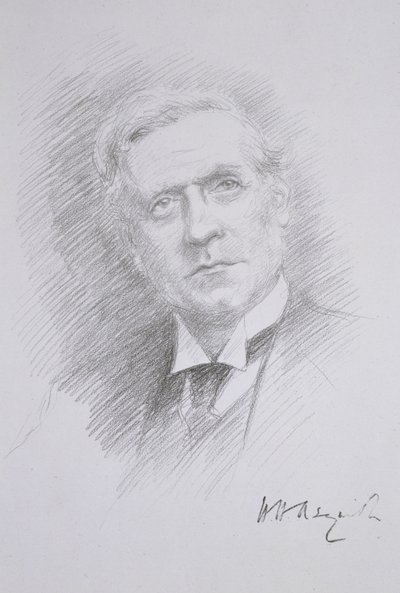 Portret van Herbert Henry Asquith (1881-1947), uit een album over de Entente Cordiale, 1909 door Noel Dorville