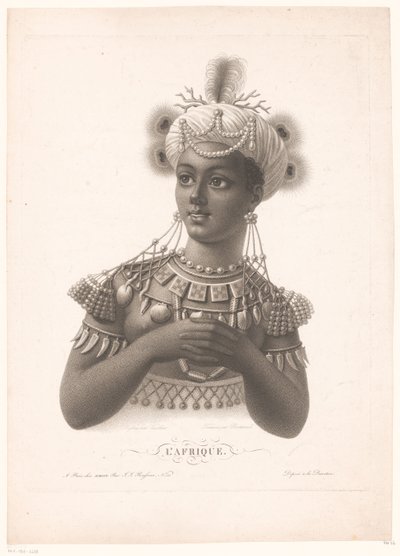 Personificatie van Afrika door Noel Francois Bertrand