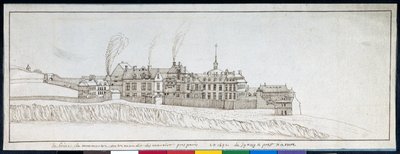 De Abdij van Montmartre, met rokende schoorstenen door Noel Gasselin