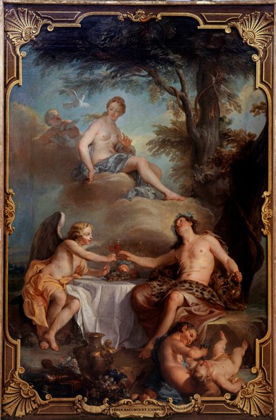 Venus, Bacchus en Liefde door Noel Nicholas Coypel