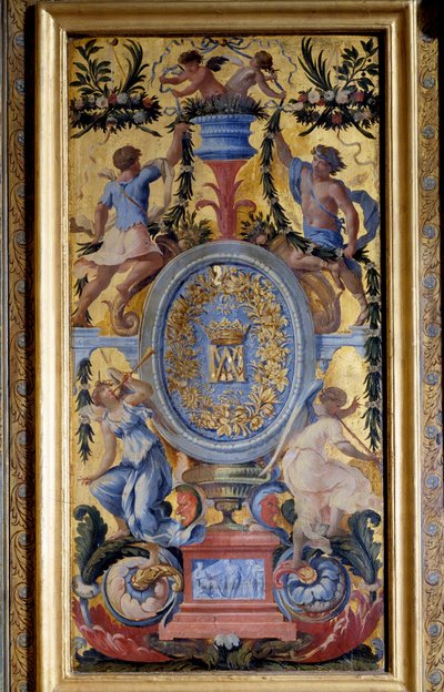 Decoratief paneel van de kast van de Marechale de La Meilleraye door Noel Quillerier