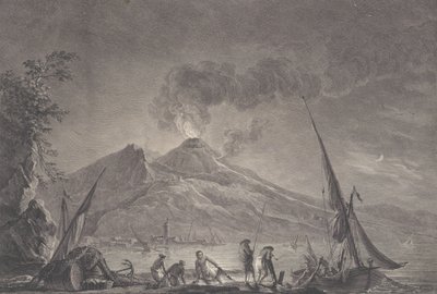 Uitzicht op de Vesuvius zoals het was in 1757, 1762 door Noël Le Mire