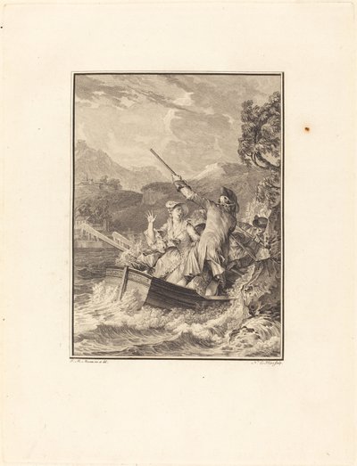 De boot door Noël Le Mire after Jean Michel Moreau