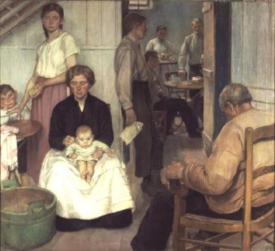 De Achterkamer, Café Loos, Etaples door Nora Lucy Mowbray Cundell