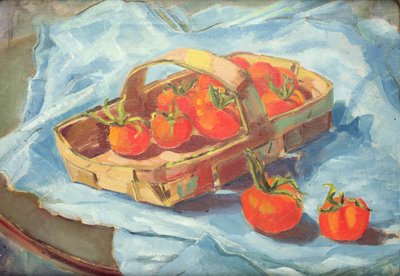 Mand met tomaten, ca. 1936 door Nora Summers