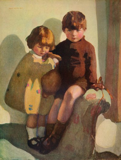 Ian en Rosemary, ca. 1923 door Norah Neilson Gray