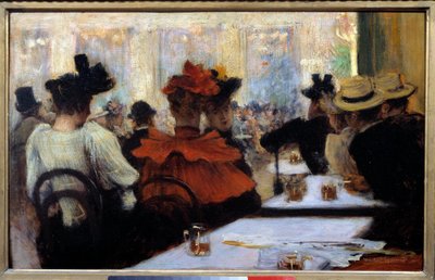 In het café-concert door Norbert Goeneutte