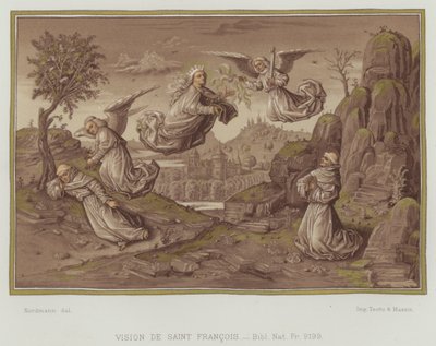 Visioen van St. Franciscus van Assisi door Nordmann (after)