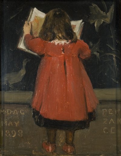 Portret van de dochter van de kunstenaar, Alethea Garstin door Norman Garstin