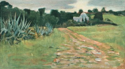 Saints House en veld, Tanger, 1885 door Norman Garstin