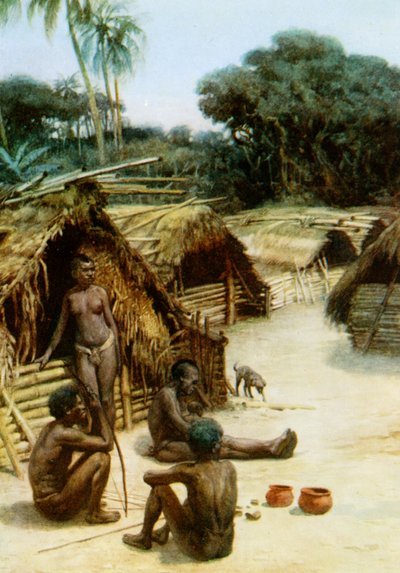 Een Dorp in de Nieuwe Hebriden, 1908 door Norman Hardy