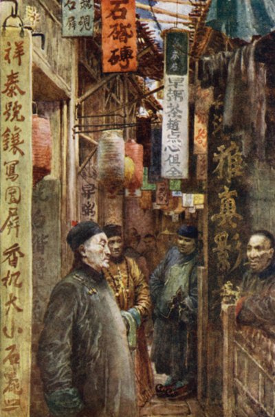 Een straat in Canton, China door Norman Hardy