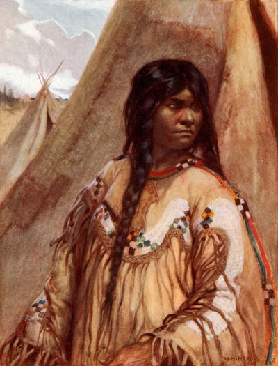 Blackfoot Indiaans meisje door Norman Hardy