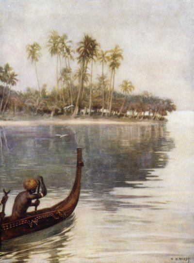 Vroege ochtend, Gavutu, Salomonseilanden door Norman Hardy