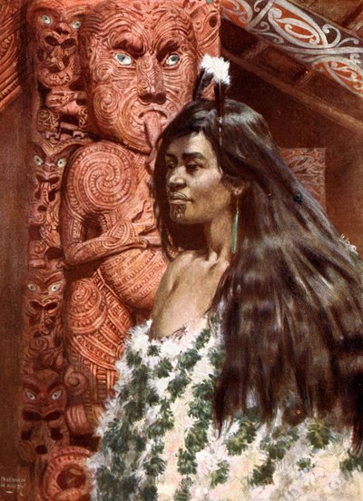 Maori meisje: Nieuw-Zeeland door Norman Hardy