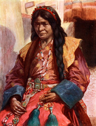 Vrouw van Lhasa, Tibet door Norman Hardy
