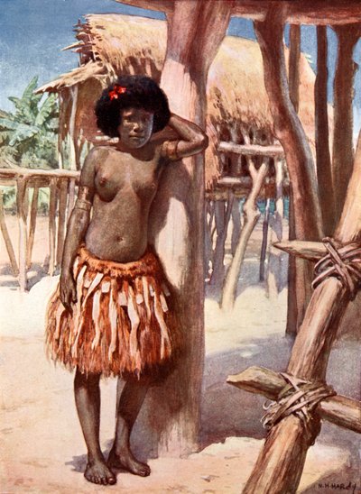Vrouw uit het Rigo-district: Brits Nieuw-Guinea door Norman Hardy