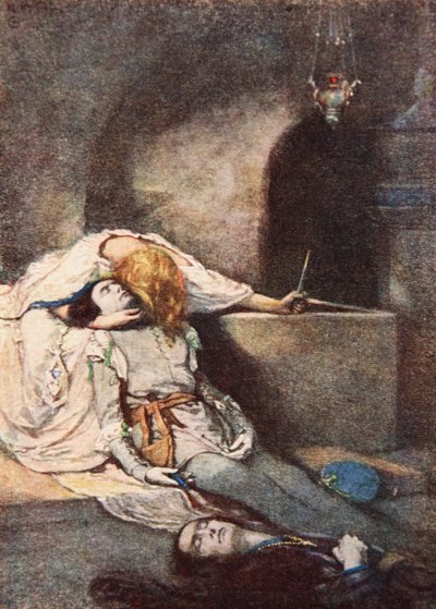 Romeo en Julia, Act V Scene 3, illustratie uit 