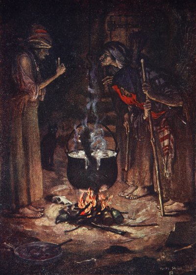 De Vreemde Zusters, Macbeth, Act IV Scene 1, illustratie uit 