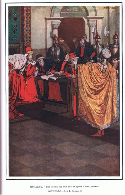 Othello: "Ze hield van me om de gevaren die ik had doorstaan" (Othello) door Norman Mills Price