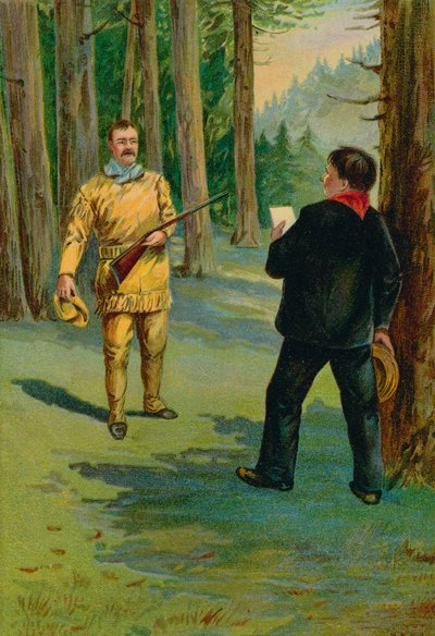 Theodore Roosevelt geroepen naar het bed van de stervende president door North American