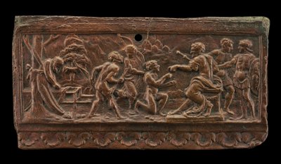 De Drie Zonen met het Lijk van hun Vader door North Italian 15th or 16th Century