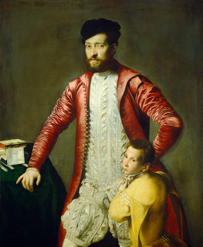 Alessandro Alberti met een Page door North Italian 16th Century