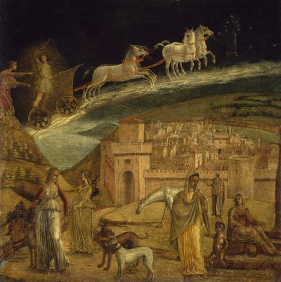 Phaëton die de wagen van Phoebus bestuurt door Northern Italian School