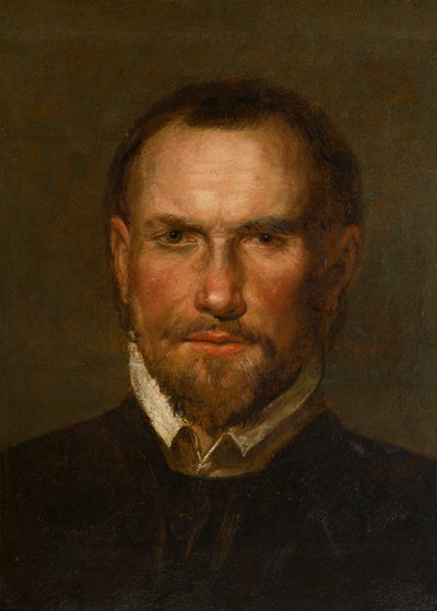 Portret van een onbekende bebaarde man door Northern Italian School