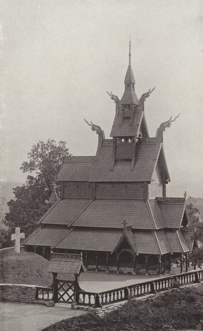 Fortun houten kerk door Norwegian Photographer