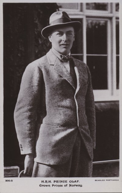 Prins Olaf, kroonprins van Noorwegen, later koning Olav V door Norwegian Photographer