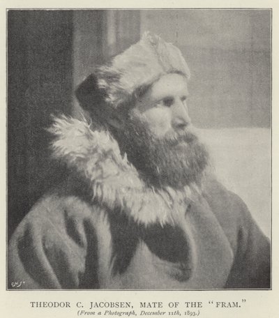 Theodor C Jacobsen, stuurman van de "Fram" door Norwegian Photographer