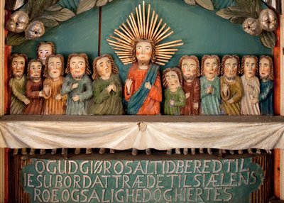Laatste Avondmaal, detail van het altaarstuk door Norwegian School
