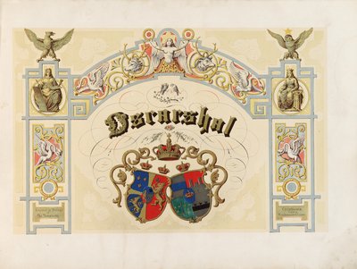 Oscarshal titelpagina, 1852 door Norwegian School