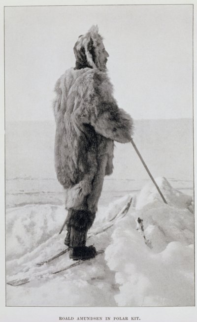 Roald Amundsen in pooluitrusting, uit 