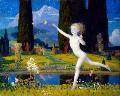 De tuin van de kindertijd, ca. 1922 door Norwood MacGilvary