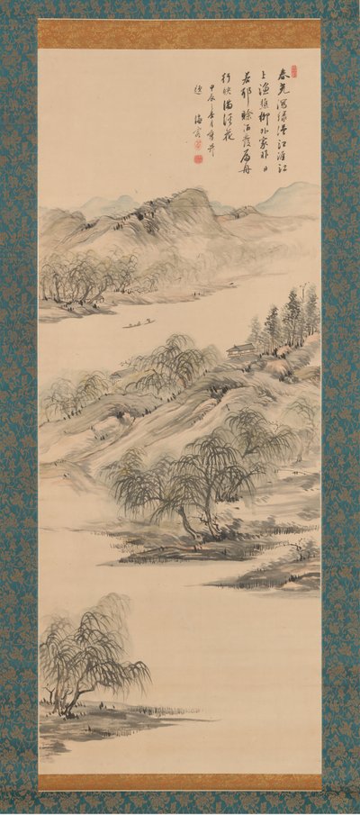 Lente Landschap, 1844 door Nukina Kaioku