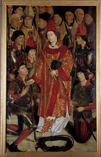 Sint Vincentius, patroonheilige van Lissabon Polyptiek van Sint Vincentius van Zaragoza omringd door bisschoppen en ridders door Nuno Goncalves or Gonzalvez