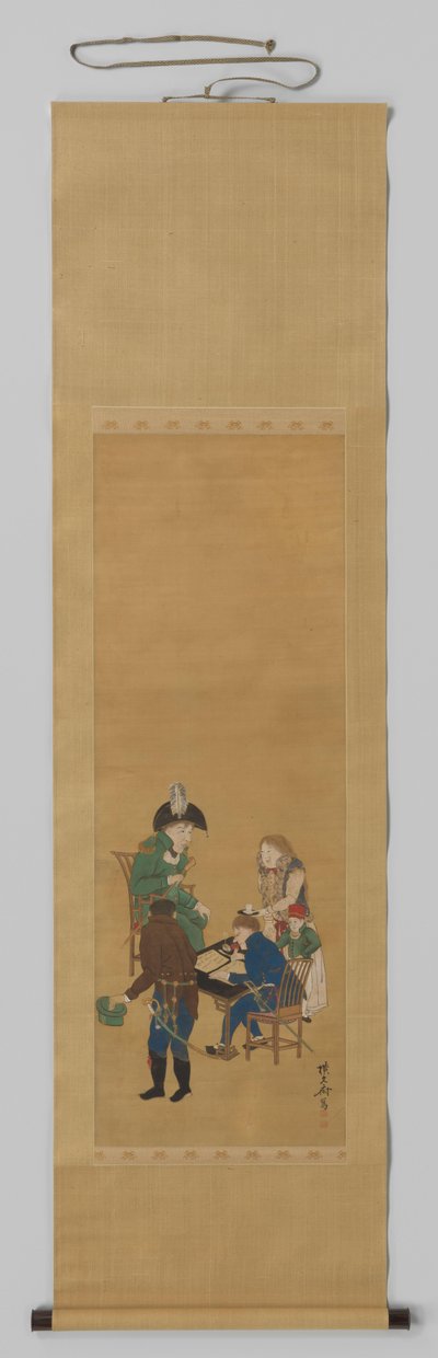 Philipp Franz von Siebold, oppermeester op Deshima door Obunsai (signed by artist)