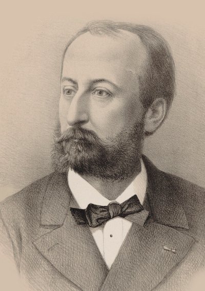 Portret van de componist Camille Saint-Saëns door Octave Edouard Jean Jahyer