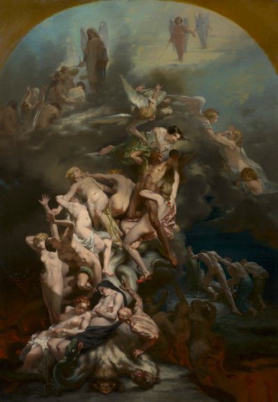 Hemel en Hel, ca. 1850 door Octave Tassaert