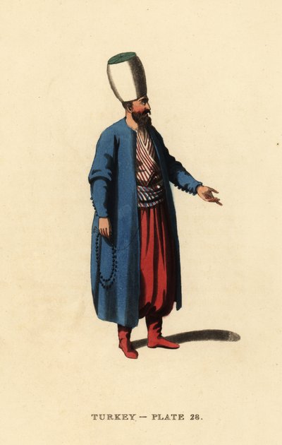 Officier van de Janitsaren of Ottomaanse infanterie door Octavian (after) Dalvimart