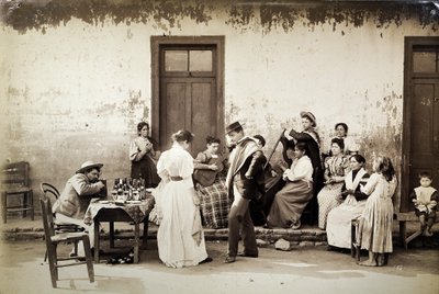 Chilenos bailanda la cueca door Oder W. Heffer