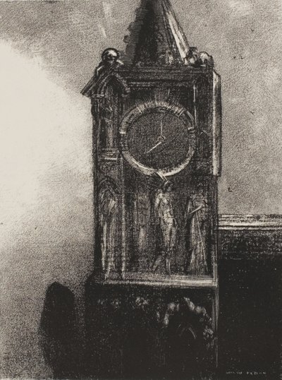 Een klok luidde in de toren, uit De jurylid door Odilon Redon